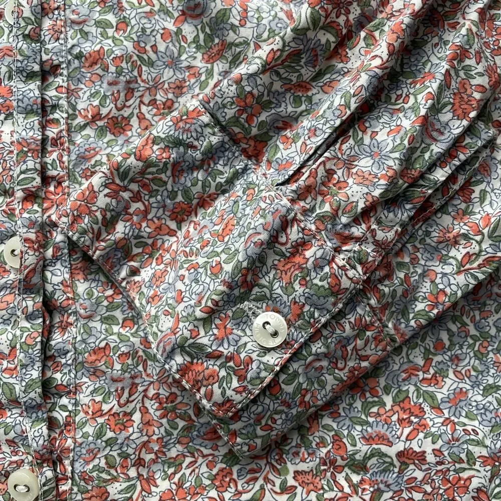 Tommy Hilfiger Women's Floral Shirt Dress Roll Tab Sleeve Boho Cottagecore S - Picture 7 of 14